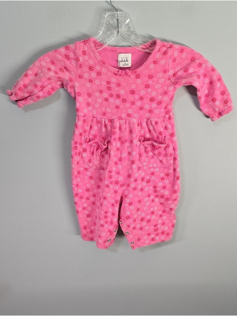 Y2K Gap Pink Floral Baby Romper Size Small‎ 3 - 6 Months 3-6 Mo